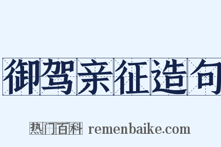 御驾亲征造句是什么意思的图片